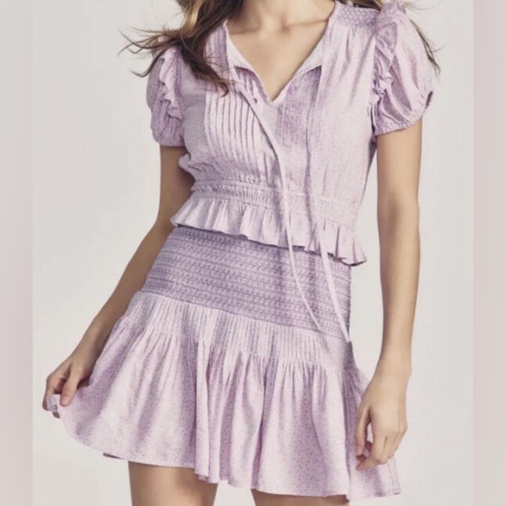 LoveShackFancy Toto Dress Purple Pansy NWT
